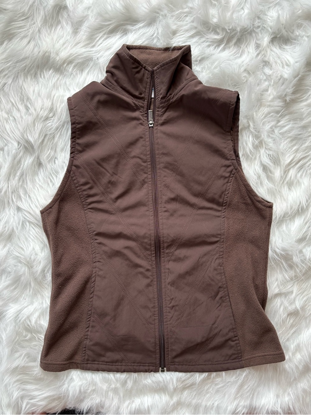 Columbia SMALL Brown Sleeveless Zip-Front Vest